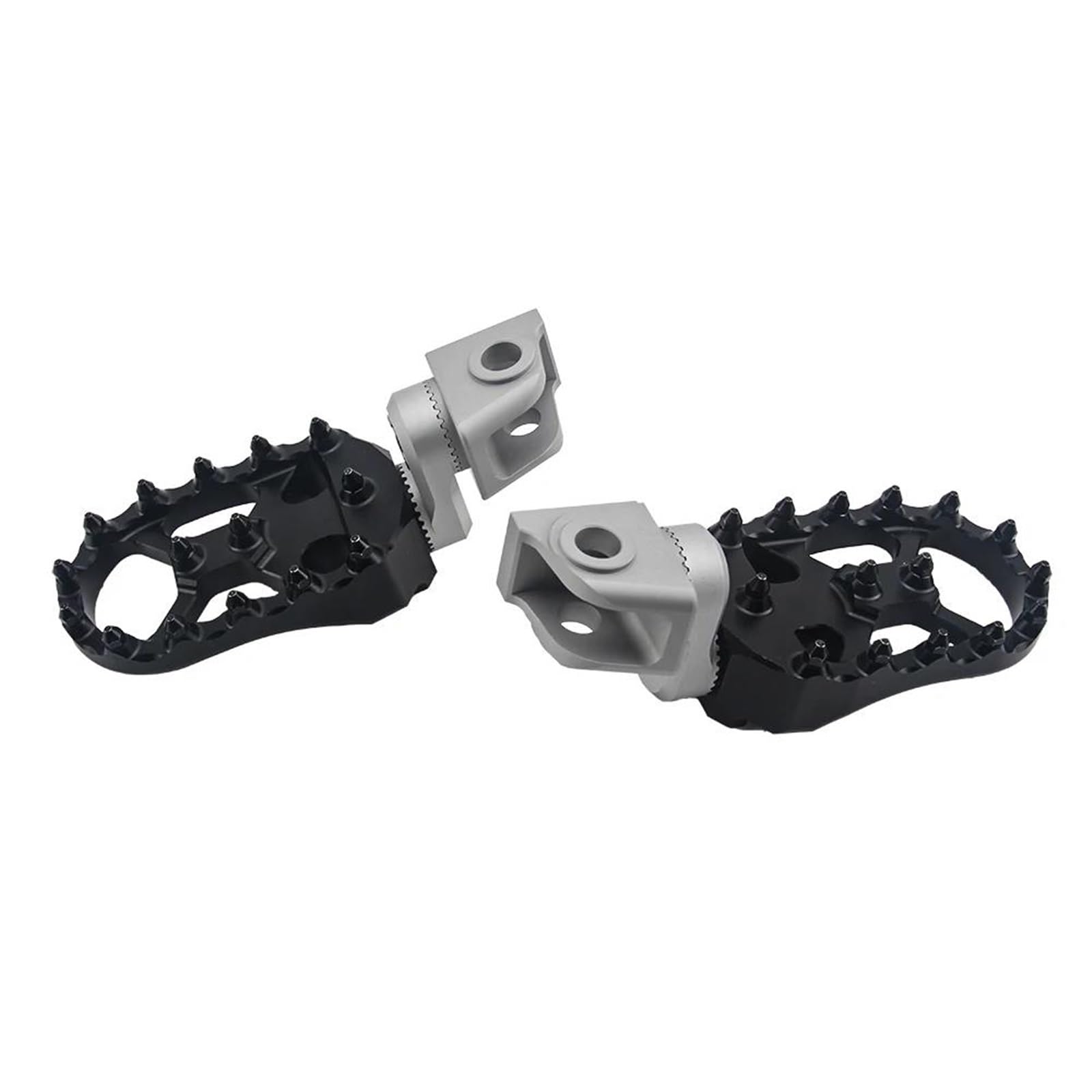 FUNFOB Pedali per Moto Poggiapiedi Anteriore per Moto per 790 890 1050 1090 1190 1290 per Adventure Pedane Regolabili con Abbassamento Pedane Girevoli Resto Pedane Moto(Color:Silverblack)