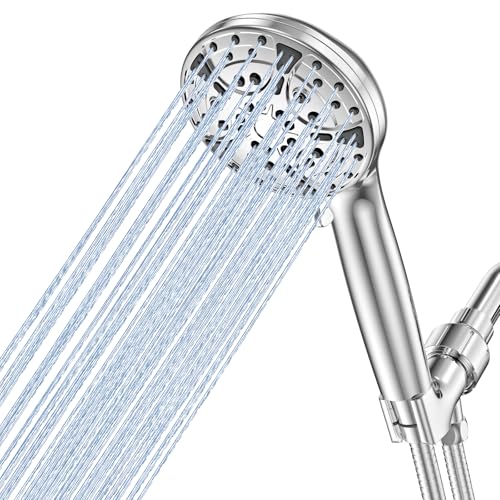 Shower Head, High Pressure 8-Mode Handheld Shower Heads - Anti-clog Nozzles, with Stainless Steel...