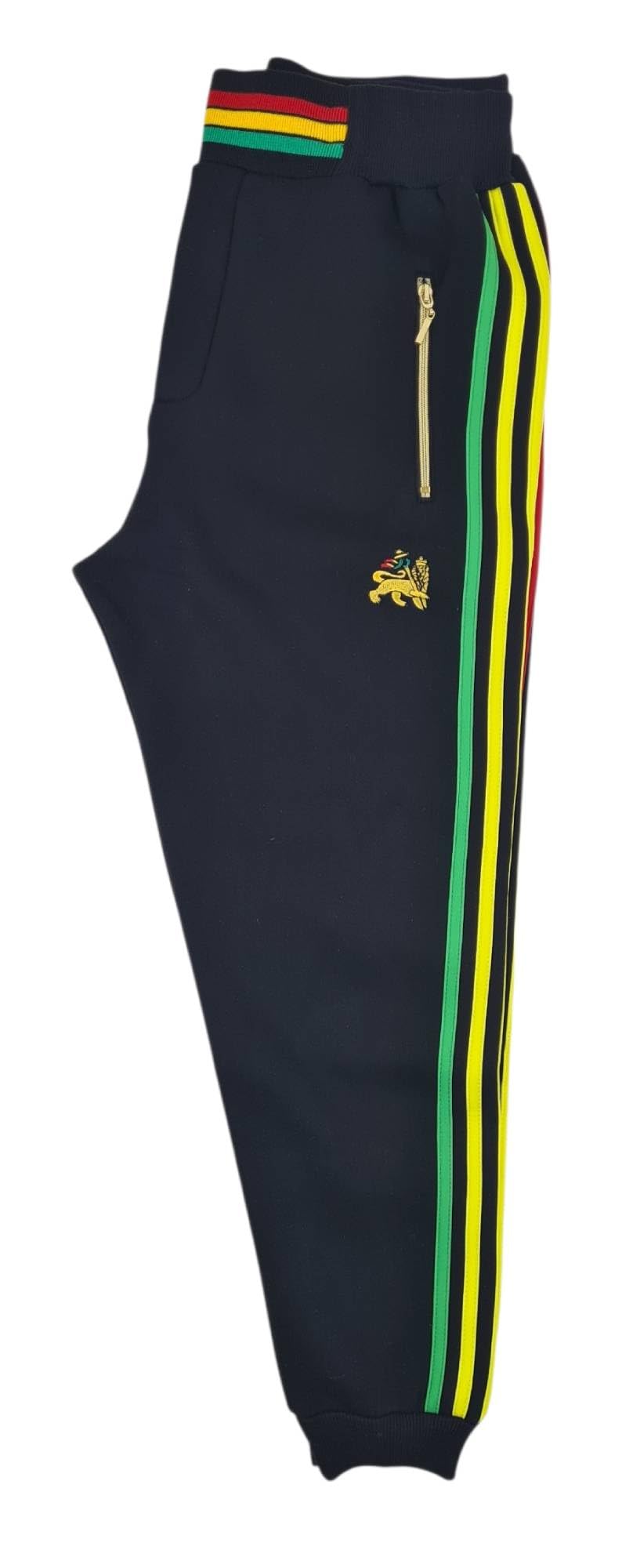 Time Is Money Rasta - Conjunto de chándal para hombre, sudadera con capucha y pantalones deportivos con cremallera completa, detalle de rayas rasta, atuendo casual de calle