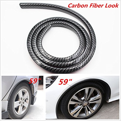 2×59" Carbon Fibre Look Car Fender Flares Extension Wheel Eyebrow Protector Lip