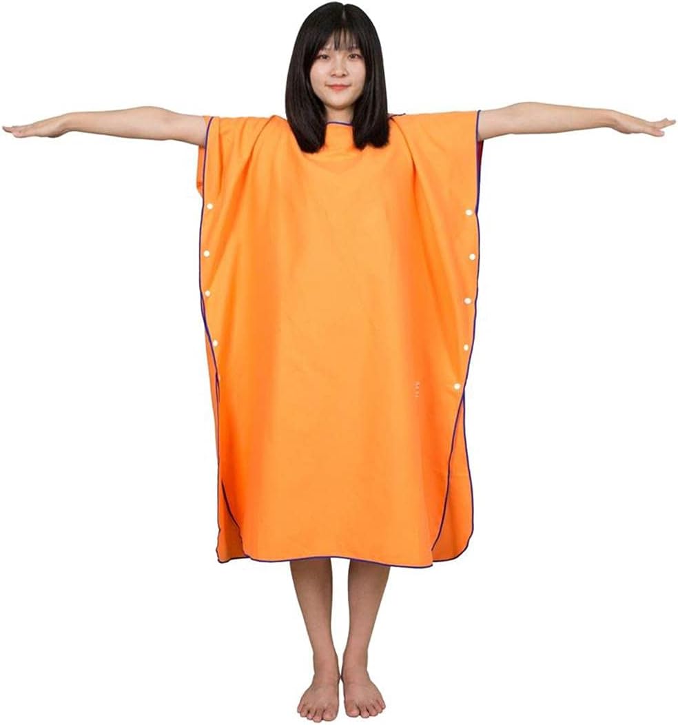 Amazon Co Jp Mh Mylune Home お着替えポンチョ タオルポンチョ サーフィンポンチョ 速乾吸水 お着替えタオルポンチョ 薄手 半袖 フリーサイズ 男女兼用 全5色 Mhオレンジ スポーツ アウトドア