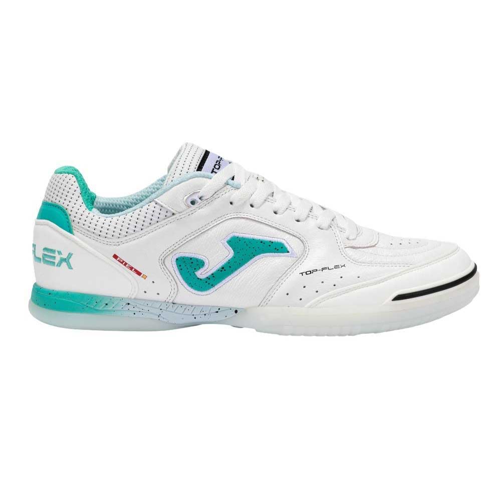 Joma Zapatillas Futsal, 35-47, Durabilidad y Agarre Superior para Juego Interior - Blanco Turquesa