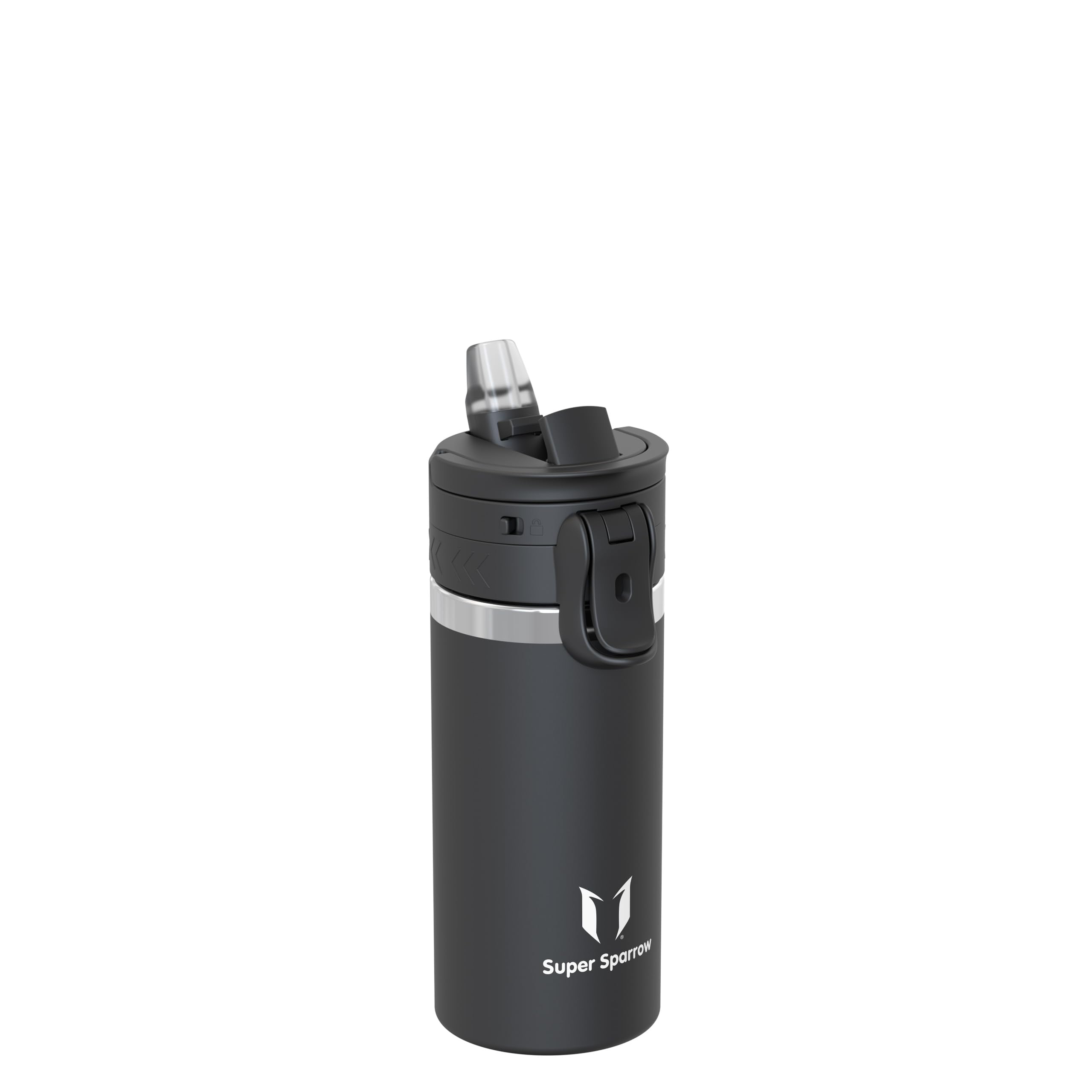 Sparrow Insulated Water Bottle Kids - 500ml - TouchFlow Metal Water Bottles with Straw - Stainless Steel Flask, Leakproof, BPA-Free, Ergonomic One-Tap for School & Sports, Travel