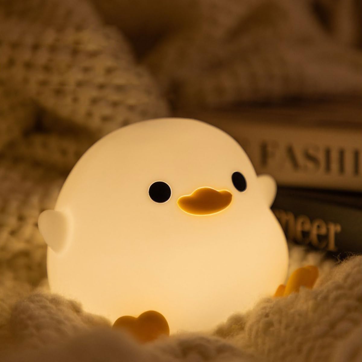 MAGICLULU Veilleuse en Silicone Dessin Animé Adorable Luminosité Réglable et Batterie 800mah, Petite Lampe de Chevet Douce pour Décoration et Chambre