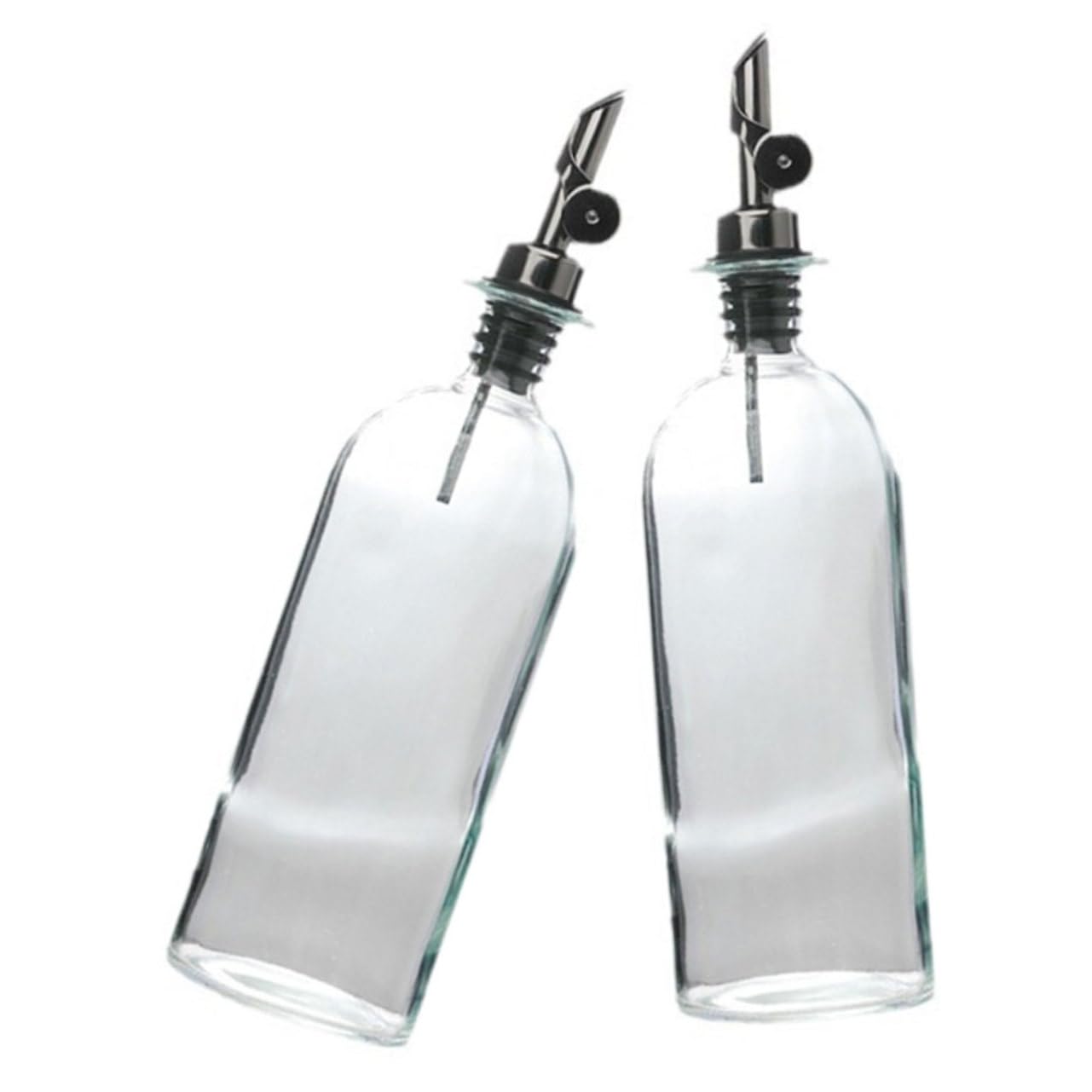 Ciieeo Dispenser di Olio in Vetro Uso Duraturo da 500ml 2 Pezzi Facile da Pulire per Olio e Aceto per Ristoranti e Buffet