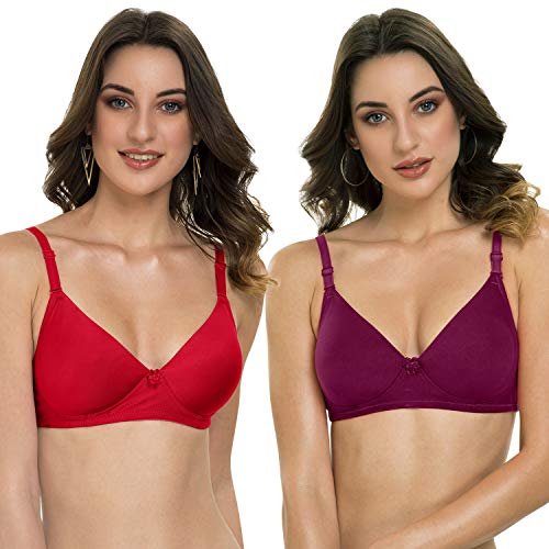 Image of Tweens - Heavily Padded Semi Push-Up Bra - Polyamide Fabric - 3 /4th Coverage, Wireless, Multiway Straps, Seamless - Everyday T-Shirt Bra