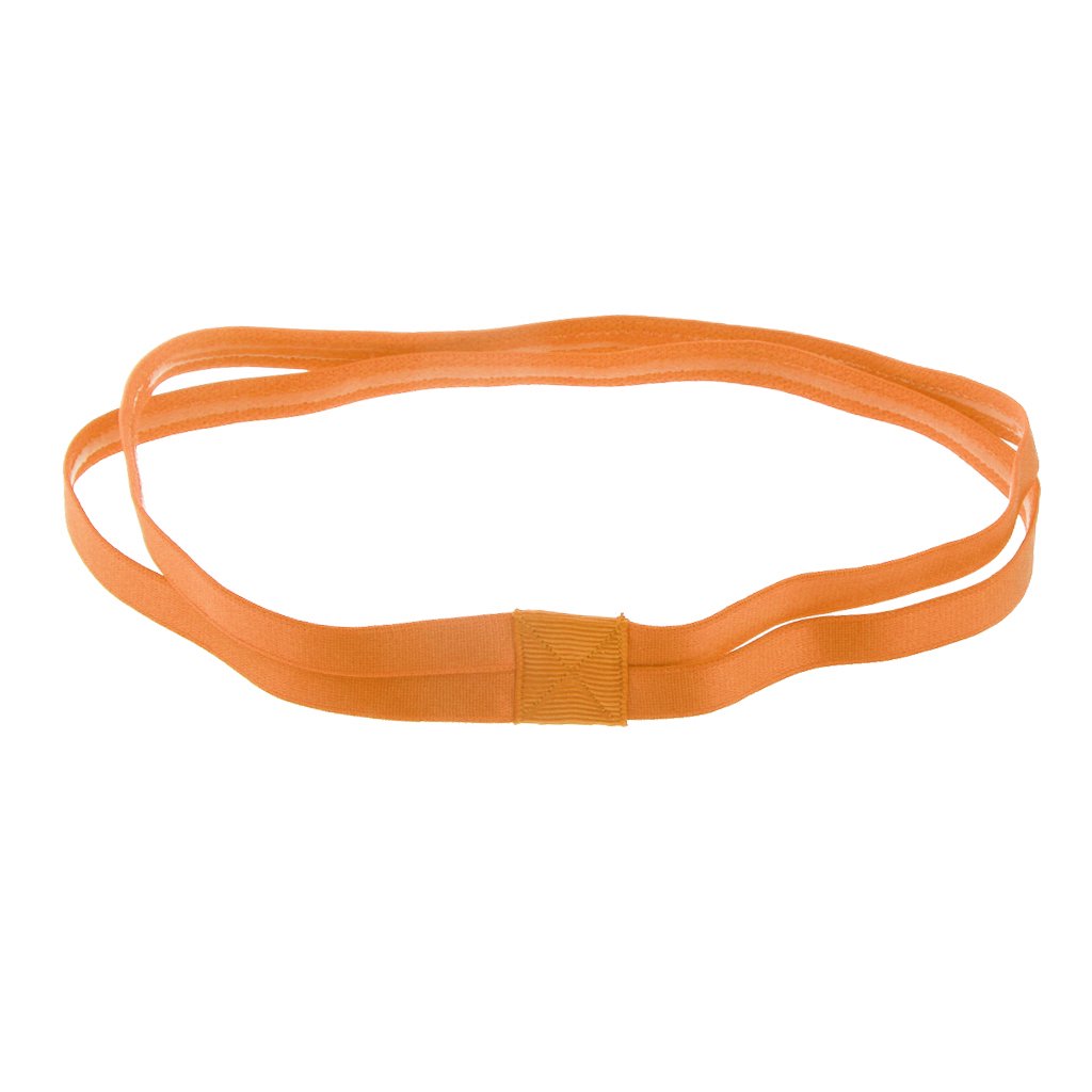 THE STYLE SUTRA®Elastic Hair Band Sports Yoga Running Double Loop Headband Orange-image-1