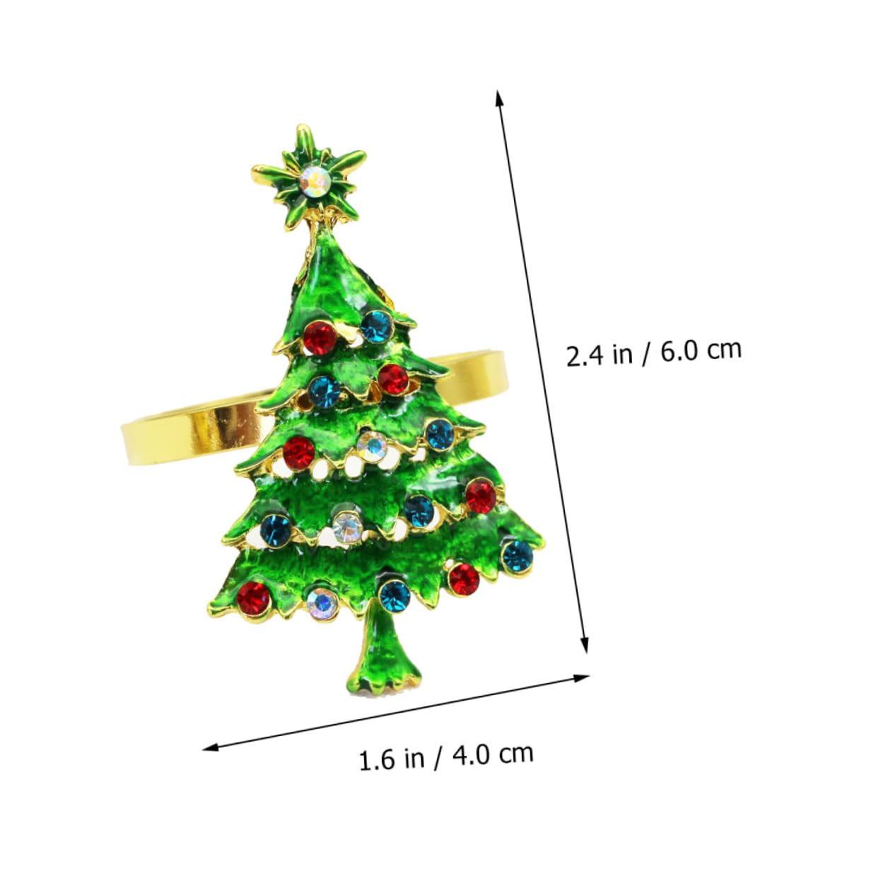 Alipis 12stücke Weihnachtsbaum Serviettenringe Metall Festliche Tischdekoration Für Weihnachten Hochzeiten Und Familienfeiern Xmas Tree Napkin Holder Für Stilvolle Anlässe