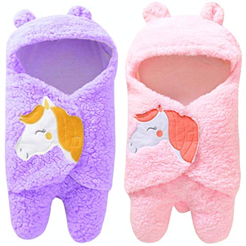 Image of BRANDONN Baby Blanket Newborn Gift Pack of Swaddle Wrapper, 0-9 Months, Length 68 cm x Width 68 cm