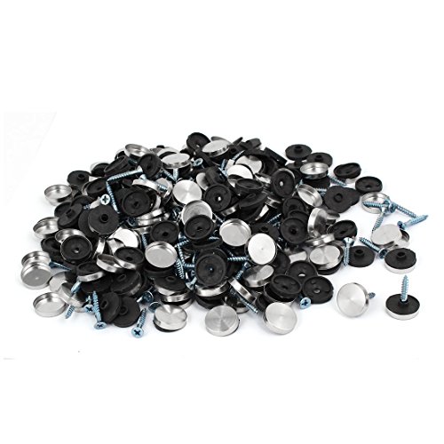 Aexit Bathroom Door Quality Parts Table Round Stainless Steel Mirror Screw Cap Nail 18mm Dia 400pcs Model:44as214qo687