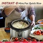 1200W 12-in-1 Electric Pressure Cooker 8Qt, Stainless Steel Pressure Cooker, Slow Cook Rice Cooker Steamer Sauté, Yogurt Maker, Warmer & Sterilizer with Recipe, Safer Venting Design, Sliver - Image 5