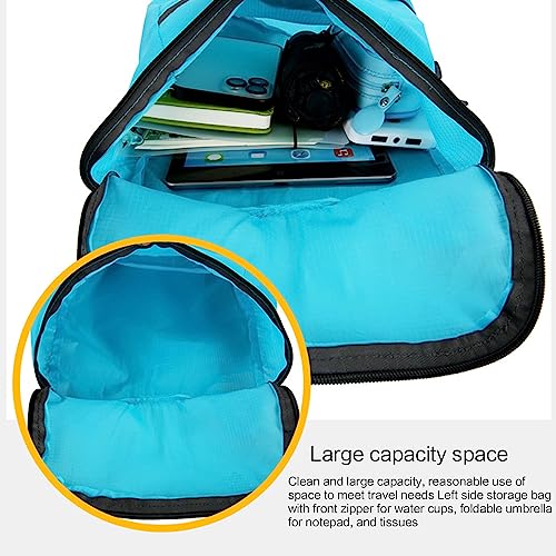 Mochila ultraligera plegable para senderismo azul marino miniatura 4