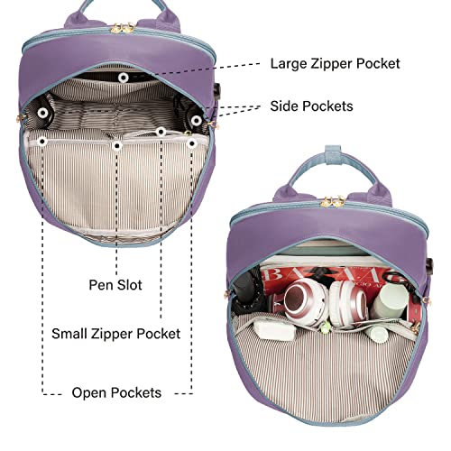 Image of LOVEVOOK Laptop Backpack for Women Girls, 15.6 Inch Waterproof Computer Backpack Student School Cute Bookbag Computer Bag, Blue & Purple, 15.6 Inch, Travel Backpacks