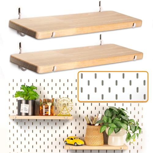 Semopoma 2pk Wood Pegboard Shelves for IKEA Skadis