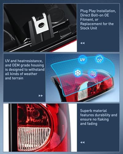 Image of Nilight Headlight & Taillight Assembly Combo for 2003-2006 Chevy Silverado