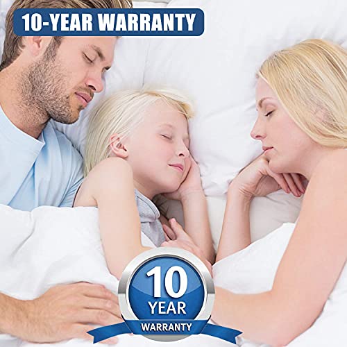 King Size Waterproof Mattress Protector, Soft Breathable Cooling Mattress Cover, Fitted Mattress Pad Cover Stretches Up To 21 Inches, Noiseless Cooling Bed Cover #TOP5
