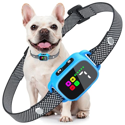 MASBRILL Collier Anti Aboiement pour Petits Chiens, Rechargeable Anti Aboiement Collier Dressage avec 3 Modes Son/Vibration, 7 Niveaux de Sensibilité,...