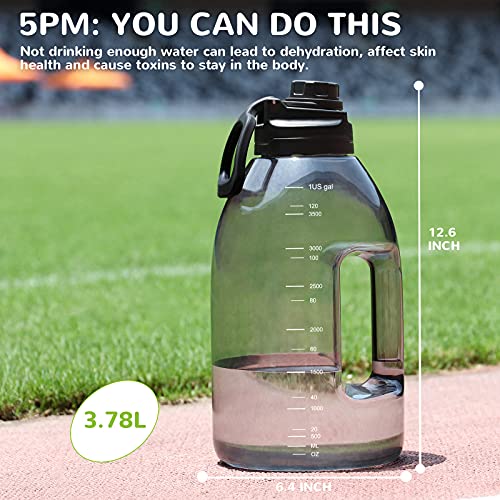 Trinkflasche Sport Wasserflasche Flasche 3.78 liter Große 1 Gallon 3 l Trinkflaschen BPA Frei Gym Auslaufsicher 05 (3… - Image 6