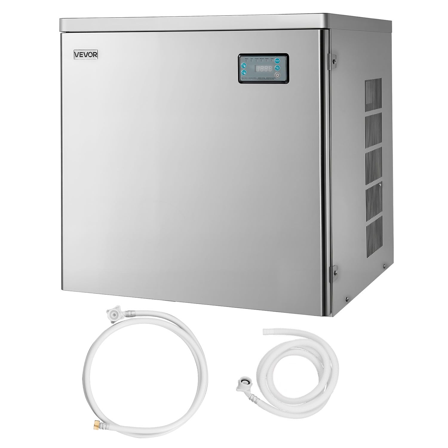 VEVOR kommerzielle Eismaschine – Kopf, 204 kg/Tag Edelstahl-Eismaschine mit intelligentem Bedienfeld, Selbstreinigung, einstellbarer Dicke, ideal für Restaurant, Bar, Café, Hotel – Nur Kopf