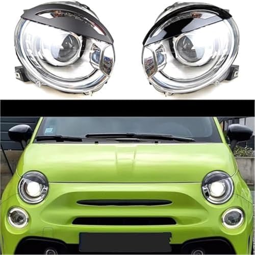 Cache sourcil de phare Abarth 595 finition prestige ABS noir brillant