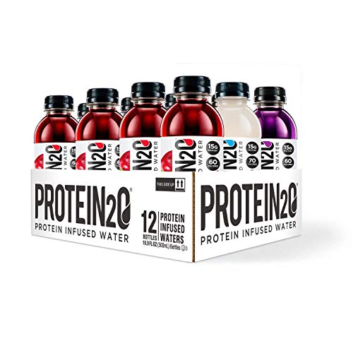 Protein2o Low Calorie Whey Protein Drink, Variety Pack, 16.9 oz (Pack of 12)