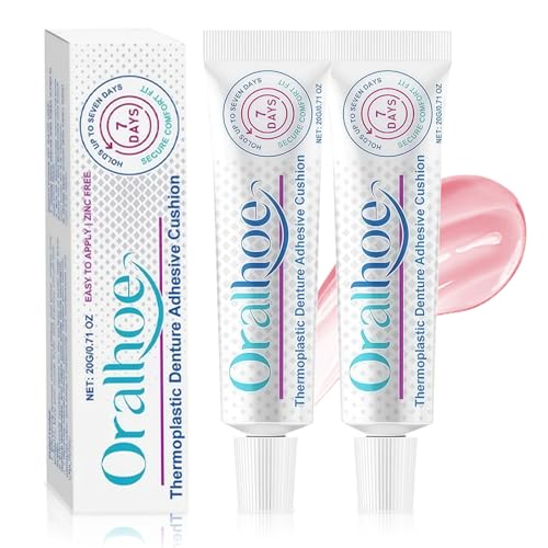 2x20g Adhésive Fixative pour Prothèses Dentaires,Crème Fixative pour prothèses dentaires,Soin fixatrice Pour Prothèses Dentaires,Fixation Maintenir,pour Femmes Hommes Soin Quotidien ﻿