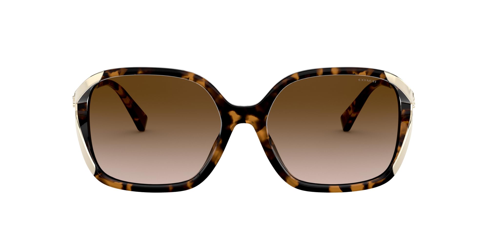 COACH HC8280U Universal Fit Sunglasses Dark Tortoise Brown Gradient 57 mm