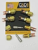C&D Braze-On Self-Piercing Copper Saddle Valve for 1/4' Tube CD5514 Package of 6