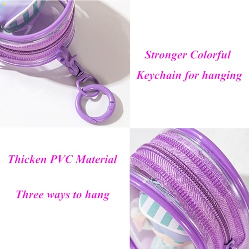 Image of Clear Figure Display Bag with Keychain, Mystery Box Mini Figures Carrying Case Bag Pouch Keychain Charms for Collectibles