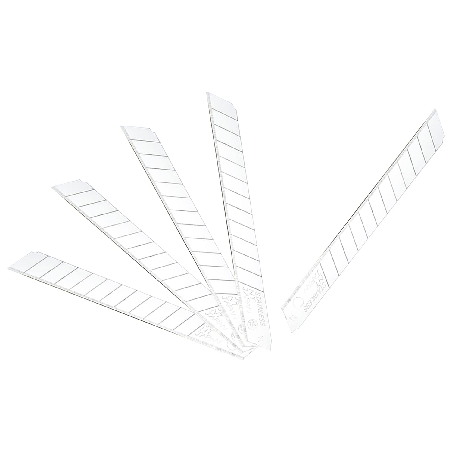 NT Cutter 9mm Stainless Steel Snap-Off Blades, 5-Blade/Pack, 1 Pack (BA5SS)
