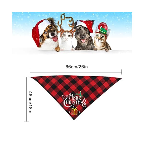 Bandanas de Noël pour chien – Lot de 2 écharpes rouges et vertes 51YnmNWlcWL. SS600