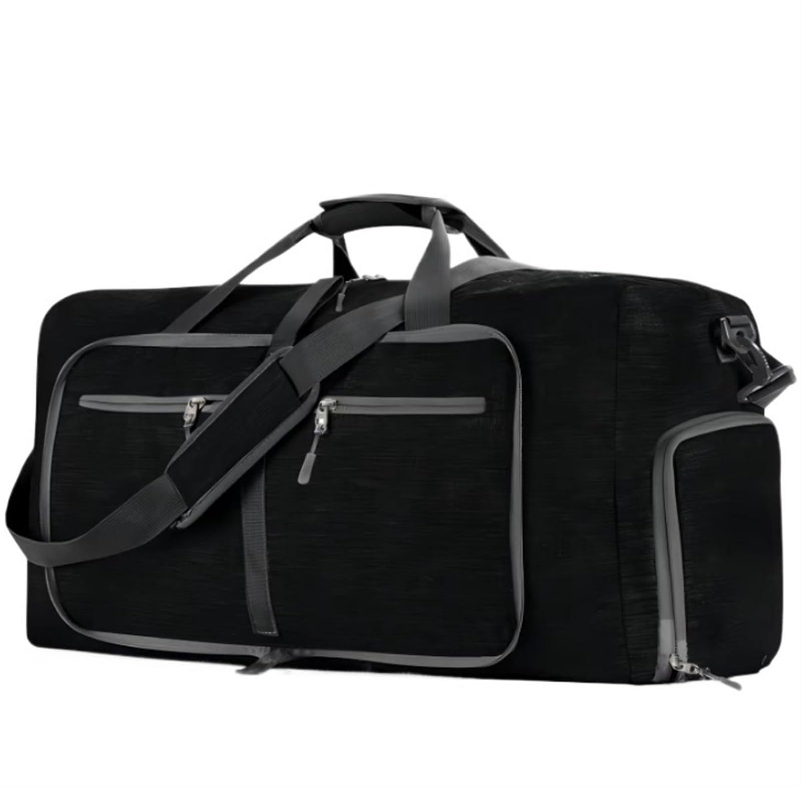 Torba Podróżna 24-calowa Torba Na Ubrania Z Przegródką Buty, Wisząca Walizka 2 W 1, Torby Weekendowe Bagaż Podręczny(Black)