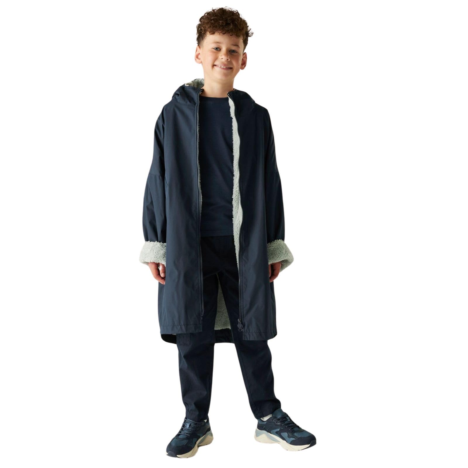 Regatta Navy/Light Steel Kids Spirit Of Adventure Changing Robe - 9-13 Yrs
