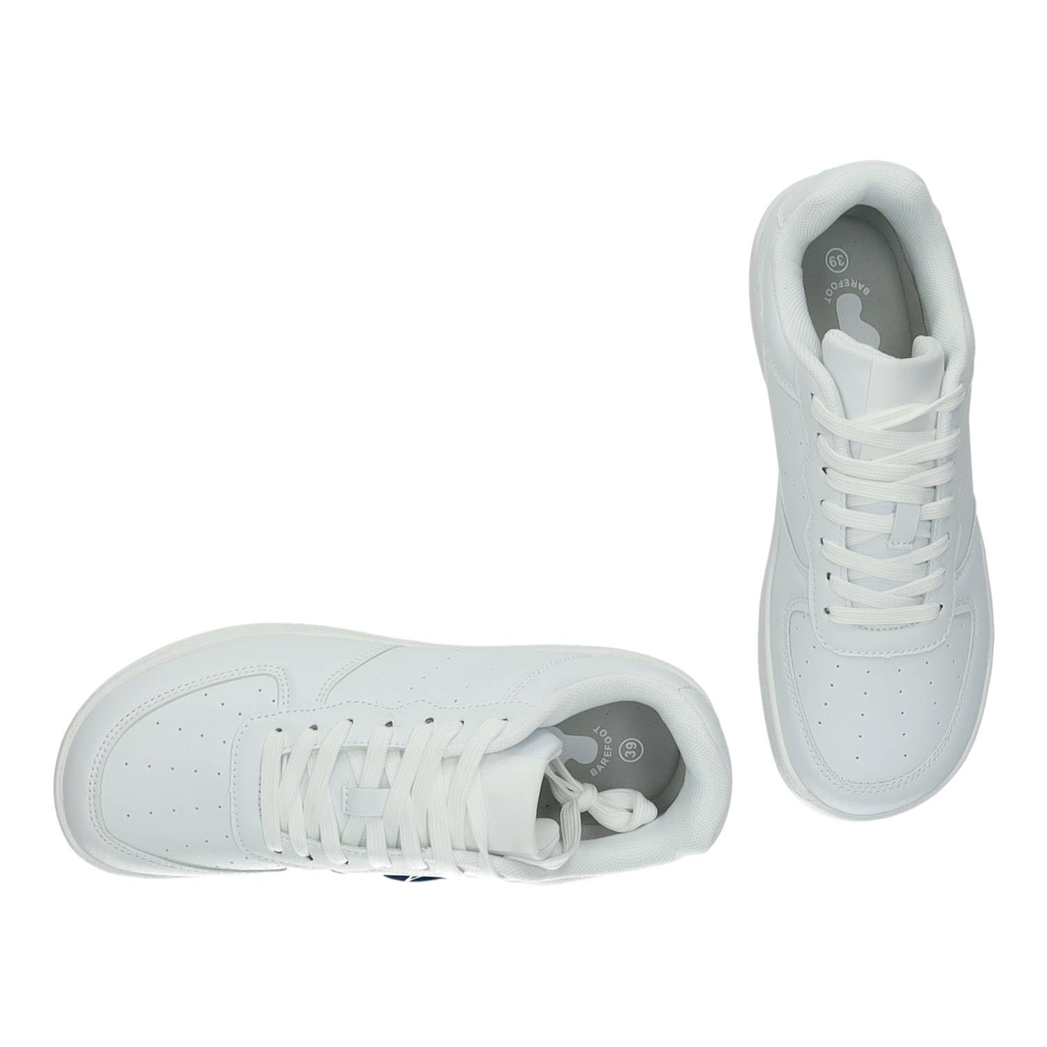 DEMAX 7-1225A Deportivas Barefoot 7-1225A. Blancas para Mujer con Plantilla cómoda y diseño Casual versátil,DEMAX Mujer Deportivos