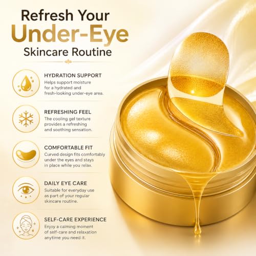 Image of 24K Gold Under Eye Mask Patches, 60 Patches (30 Pairs)