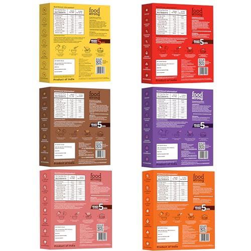 Image of foodstrong Oats & Millets Pancake Mix (Vanilla, Chocolate, Blueberry, Choco Chip, Mango & Coffee), High Protein & Fibre, No Maida, Eggless Instant Breakfast Mix 250 gram X Pack Of 6