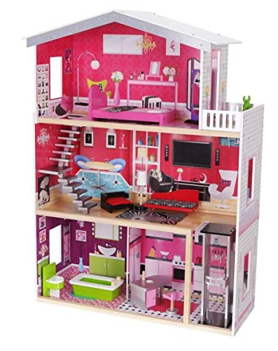 Eco Toys Puppenhaus Residenz Luxus Malibu Puppenstube Holz Malibu NEU 4118