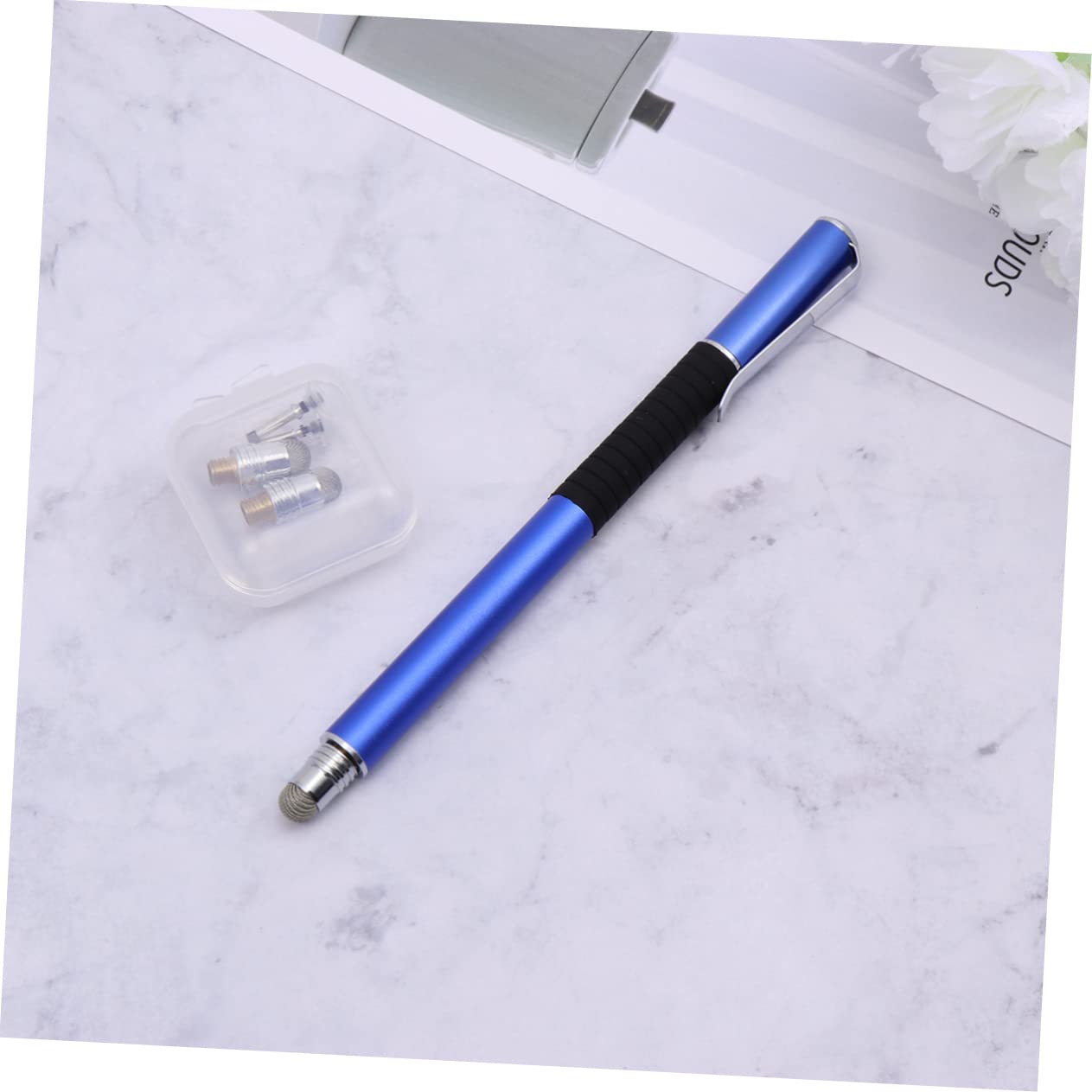 Artibetter 20piezas Lápices Capacitivos Pantallas Táctiles Incluye Bolígrafo Azul Profundo Puntas De Conductora y Compatible con Tablets y Smartphones