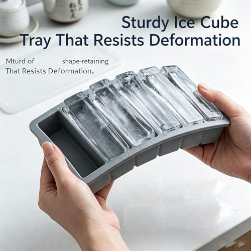 Molde de silicona para cubitos de hielo cilindricos miniatura 6