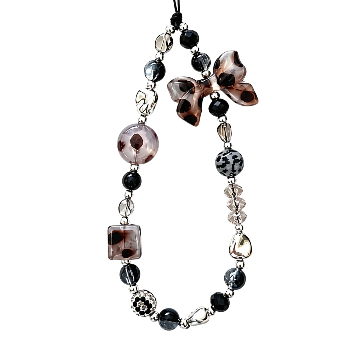 Beaded Camera Wrist Strap Cute Digital Camera Charm Lanyard Phone Charms Strap Beaded Camera Chain for Phone