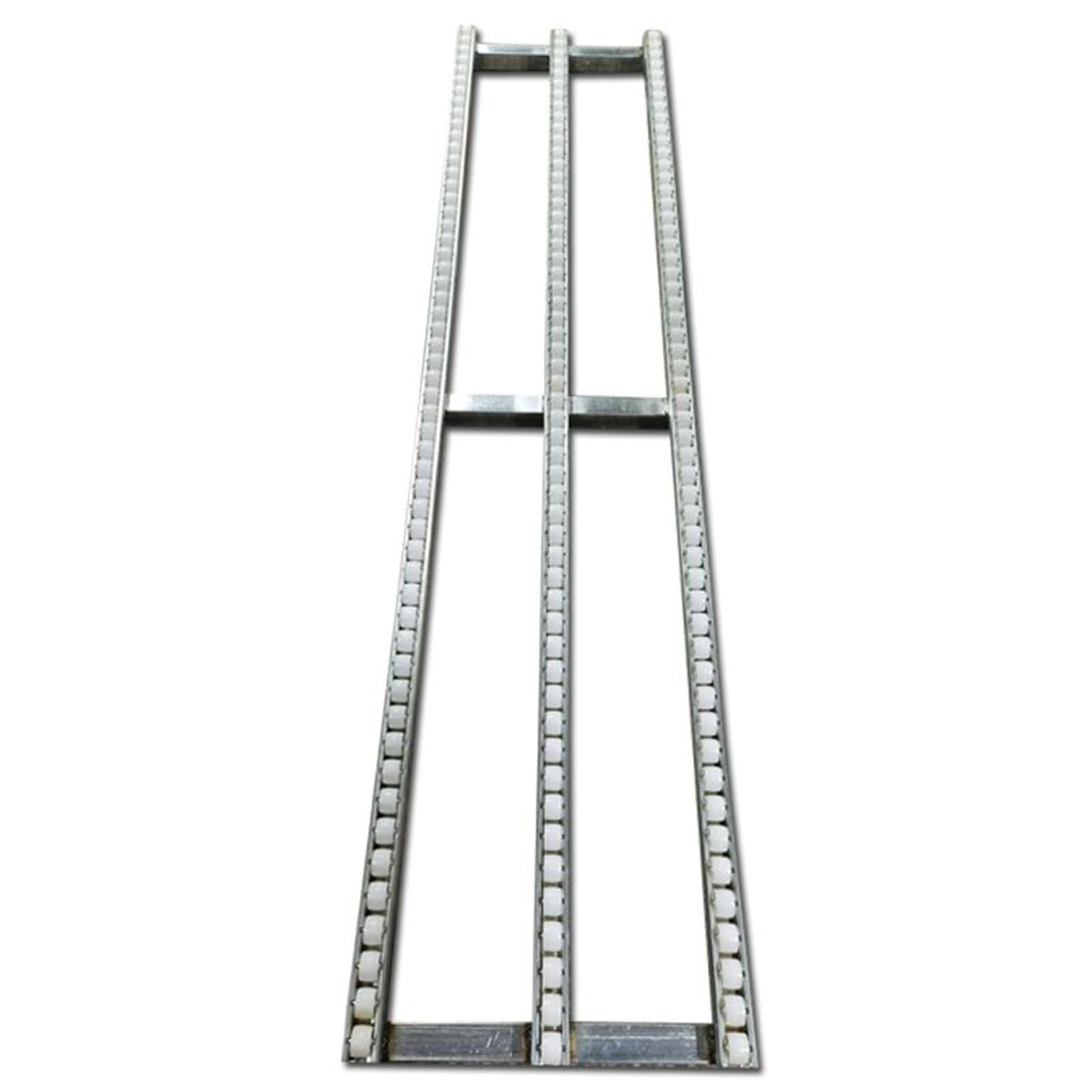 YJEUZCD Light-Duty Gravity Conveyor, Unpowered Roller Conveyor Slides, ABS Plastic Roller Stainless Steel Frame, Transportation Barreled Water Cartons Beverages Unloading Pulley ( Color : Silver-(W)30