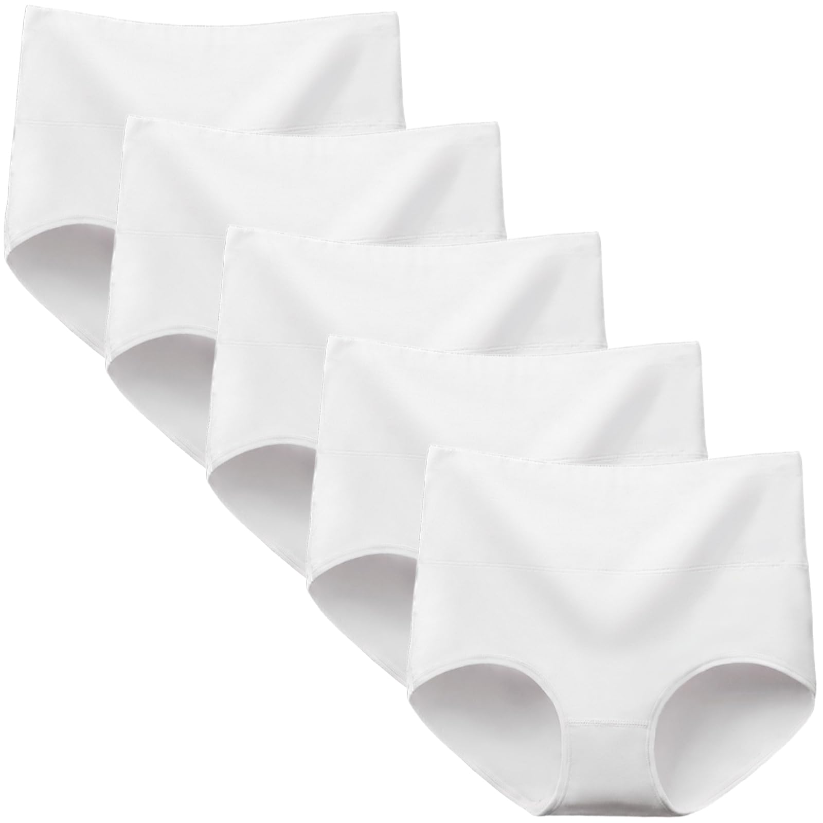 5-Pack High Waist Cotton Underwear for Women