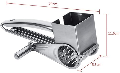 Miniatura 5 de Furnoor - Rallador de queso de acero inoxidable, multifuncional, 1 tambor