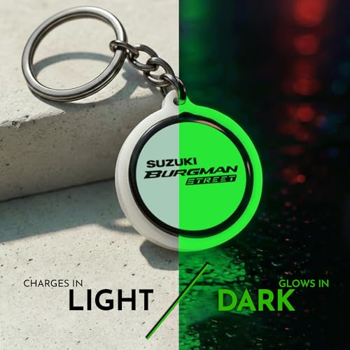 Image of Mi Glow Store Glow in Dark Keychain for Bike Men | Gift for Man | Bike Accessories | Charges in Light Glows in Dark | Key chain for Bike
