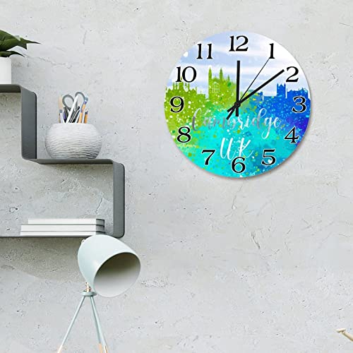 Horloge murale Cambridge silhouette design arc-en-ciel chic - 4