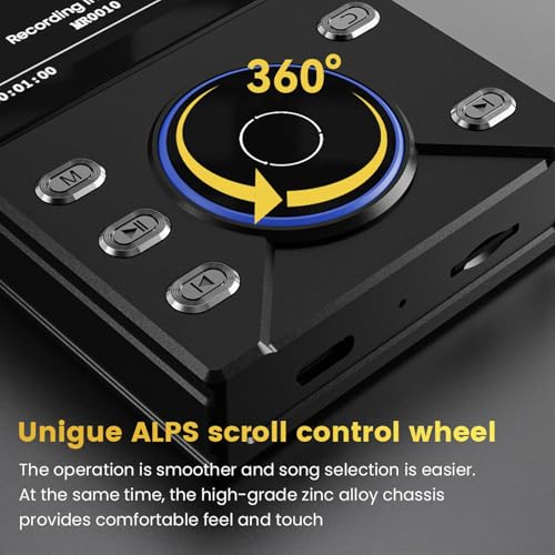 Image of HiFi MP3 Player with Bluetooth 5.4, Lossless DSD FLAC Player, Digital Audio Player Hi Res Portable Music Player with 16G Card, Support Up to 256G