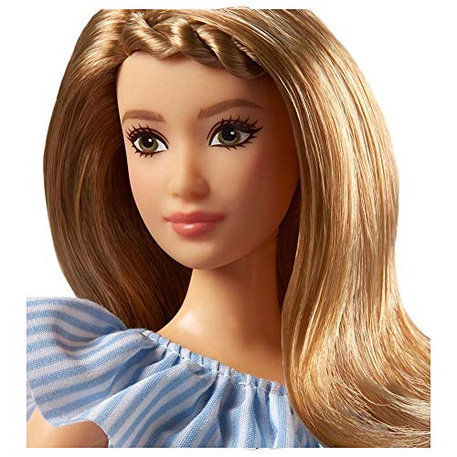 Barbie Fashionistas Vestido Azul Listras Fjf41 - Mattel