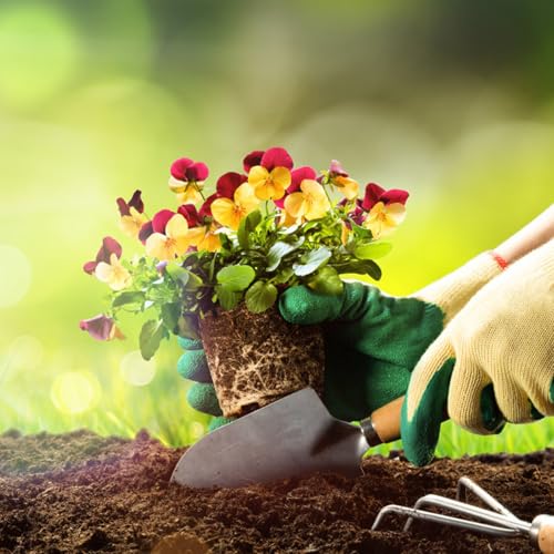 Set de 5 herramientas de jardinería con mango de madera miniatura 4
