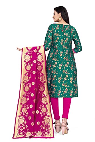 Image of AKHILAM Women's Jacquard Cotton Silk Unstitched Straight Salwar Suit Dress Material (6BNRS5 Parent)