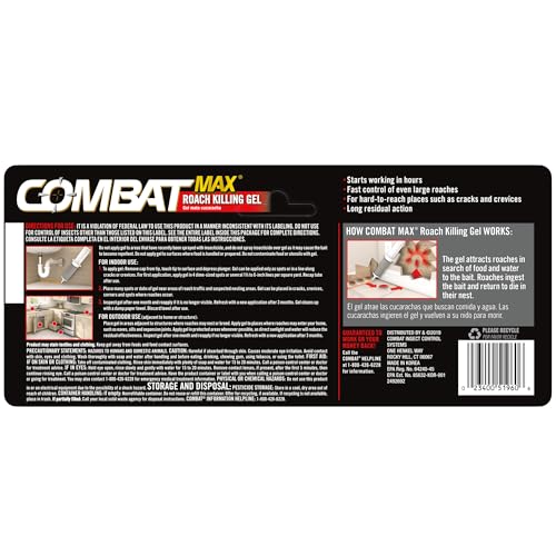 Image of Combat Max Roach Killing Gel, Indoor and Outdoor Use, 1 Syringe, 2.1 Oz
